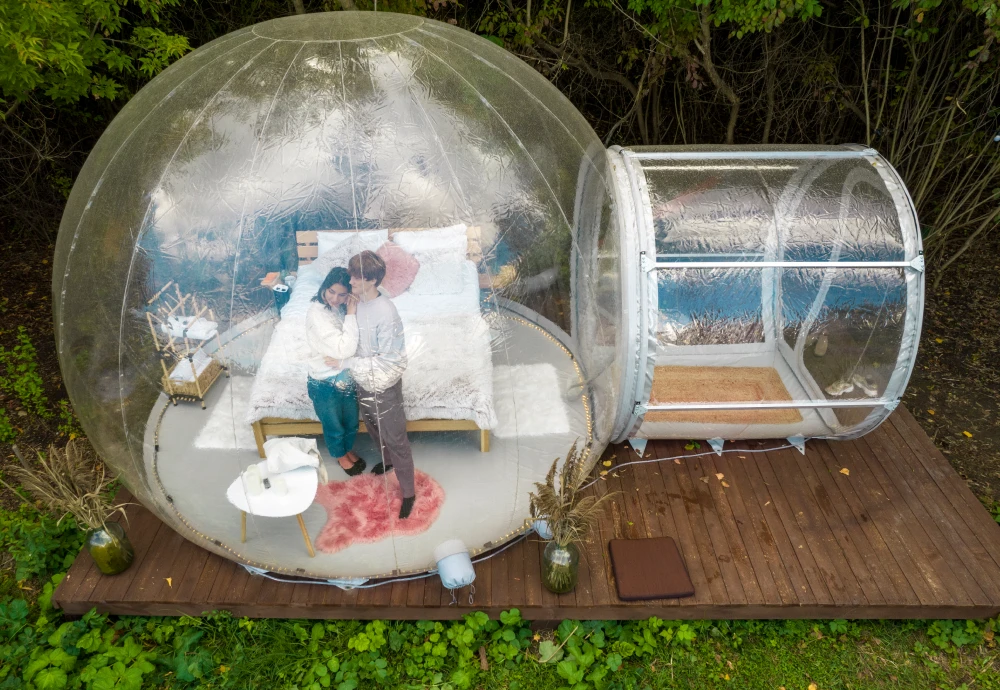 pvc transparent bubble tent with led lighting